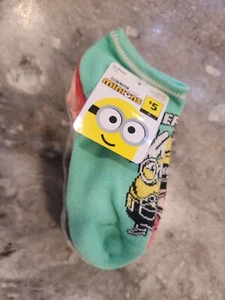 Despicable Me Girls Minion Show Socks 5 pair Sz 6-8 1/2 multicolored  - Picture 1 of 4