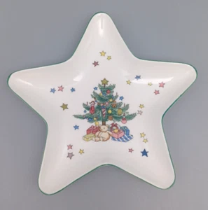 Vintage 6" NIKKO Happy Holidays Christmas Star Trinket Candy Dish - Picture 1 of 5