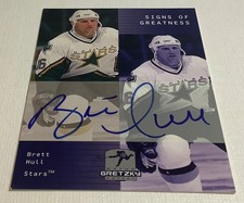 1999-2000 Gretzky Signs Of Greatness SP Autographed Brett Hull #BH Dallas Stars