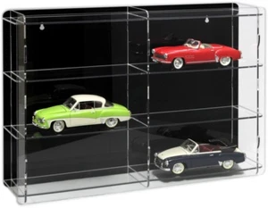 SORA Modellautovitrine 1:18 mit schwarzer Rückwand für 6 Modellautos - Bild 1 von 1
