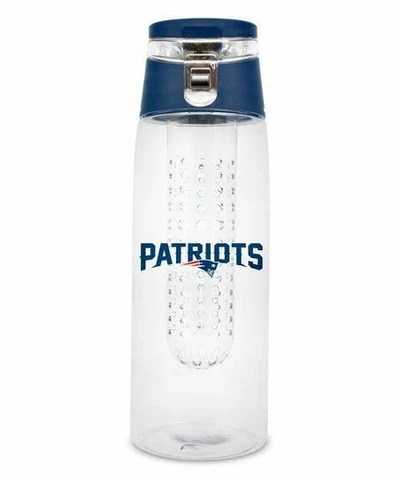 New England Patriots Water Bottle Flavor Infuser Clear 20 oz Cover