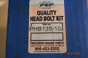 NIB PEP Head Bolt Kit NIB PHB135-10 - Foto 1 di 2