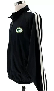AUGUSTA SPORTSWEAR GREEN BAY PACKERS Sweatshirt Track Jacket Striped Navy XL - Picture 1 of 8
