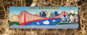 San Francisco California Golden Gate Bridge 4.5”x 1.5” Refrigerator Magnet Resin - Picture 1 of 2
