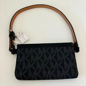 MICHAEL KORS MINI BORSA A TRACOLLA LOGO NERA $68 NUOVA - Foto 1 di 8