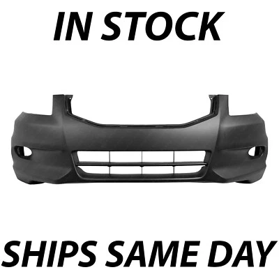 NEW Primered - Front Bumper Cover Fascia for 2011 2012 Honda Accord 3.5L w/ Fog Foto 1 de 4