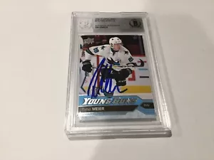 Timo Meier Signed UD Upper Deck Young Guns Card RC Slabbed Beckett BAS a - Picture 1 of 2