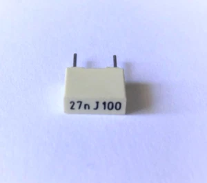 4 pcs 0.027 uF (27 nF), 100V, Metallized Polyester Film Capacitors - Picture 1 of 1