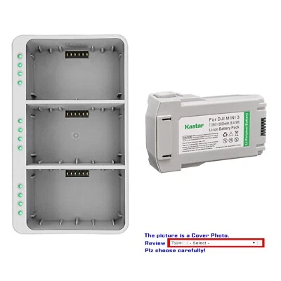 Cargador triple de batería Kastar para dron DJI Intelligent Flight Mini 3 Mini 3 Pro Foto 1 de 4