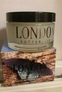 Exfoliante de sal de baño de mariposas de Londres ~ sal del Mar Muerto y aceite de almendras dulces 225G - Imagen 1 de 1