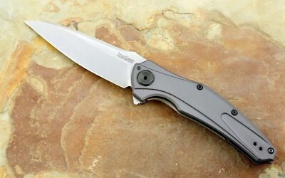 Kershaw 7777 Bareknuckle pocket knife GREY  USA Made DISCONTINUED RARE BLEM - Image 1 of 4
