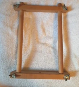 Wooden Hand Embroidery Tools Cross Stitch Scroll Frame 12" x 9" Crafts Frames - Picture 1 of 5