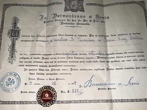 RARE VINTAGE ST. THERESE OF LISIEUX 1st CLASS RELIC W/ COA FROM NUNS CONVENT - Picture 1 of 7