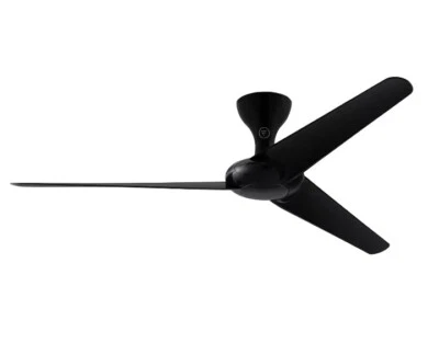 Fanimation 60 inch Ceiling Fan "Drone" Glossy Black Remote Control IN/Outdoor  - Image 1 of 3