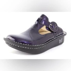 Alegria Donnadigo purple patent leather mules slip on shoes women’s size 37 - Picture 1 of 10
