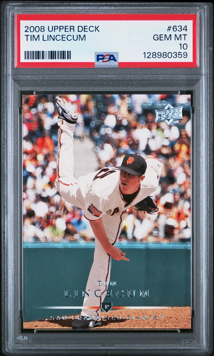Tim Lincecum Professional Sports Authenticator (PSA) Baseball