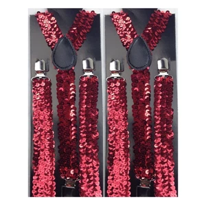2x Men's Suspenders Braces Adjustable Strong Clip On Elastic Formal Wedding Slim - Picture 1 of 4