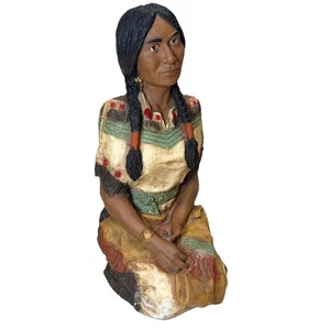 Statuaria universale vintage donna indiana nativi americani #424 1985 12" - Foto 1 di 11
