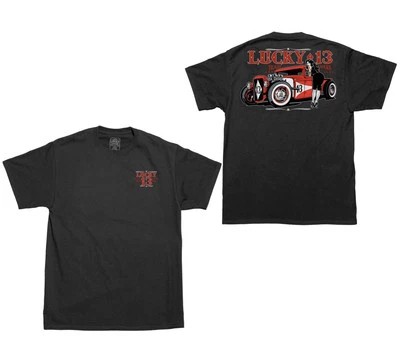 Auténtica Camiseta LUCKY 13 Adrian Girl Rockabilly Hot Rod M L XL 2XL 3XL NUEVA Foto 1 de 4