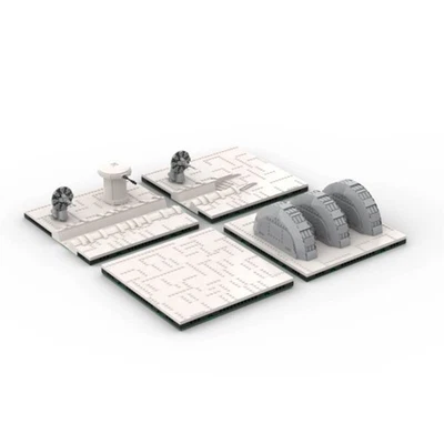 MOC-124628 Nave espacial portaaviones de ciencia ficción con diorama de paisaje 1813 piezas Foto 1 de 4