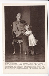 ADEL & MONARCHIE ÖSTERREICH , FOTOKARTE KAISER FRANZ JOSEF I , ca1910 - Picture 1 of 2
