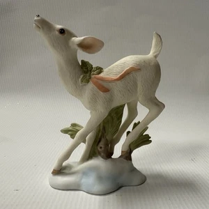 1991 Enesco Hirschband Stechpalme Figur GG Santiago Vintage Keramikfigur selten - Bild 1 von 10