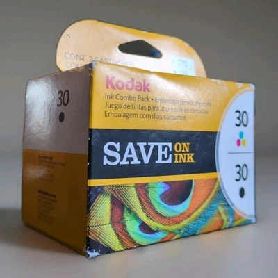 Genuine OEM Kodak 30 Black And Tri-Color Ink Cartridges Combo Pack New Unopened - Image 1 of 4