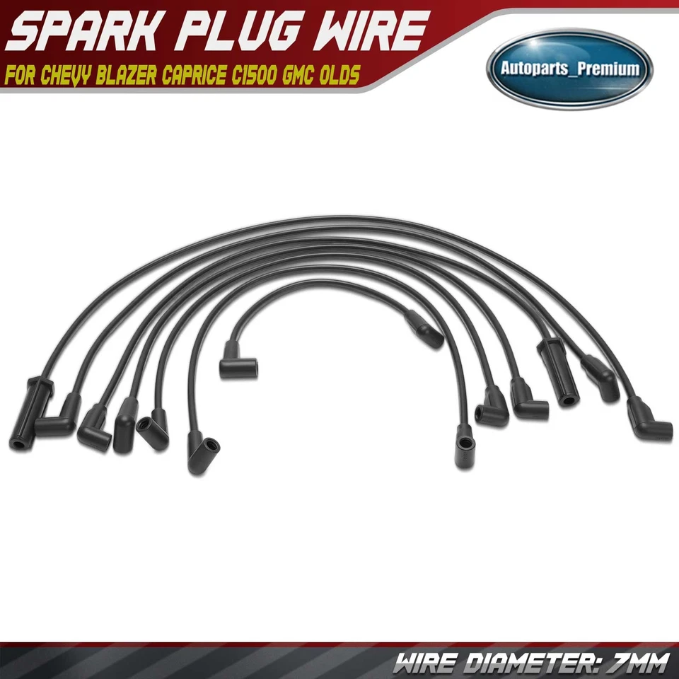 Juego de 7 cables de bujías para Chevy Blazer Caprice C1500 C2500 K1500 GMC C1500 Olds Foto 1 de 4