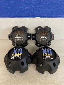 XD Series Matte Black Center Wheel Cap 1079L140MB Set Of 4 New NO Screws - Picture 1 of 4
