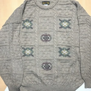 VTG Peruvian 100% Alpaca Pullover Sweater Oxford Shop Mens XL - Picture 1 of 4