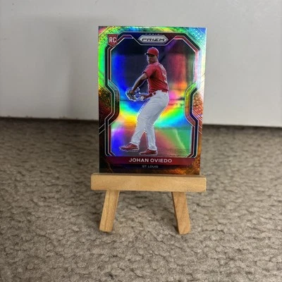 2021 Panini Prizm - Tier II Johan Oviedo #176 White And Orange (RC) - Image 1 of 2