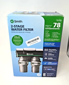 AO Smith 2-Stage Under Sink Clean Water Faucet Filtration System Carbon Block - Picture 1 of 6