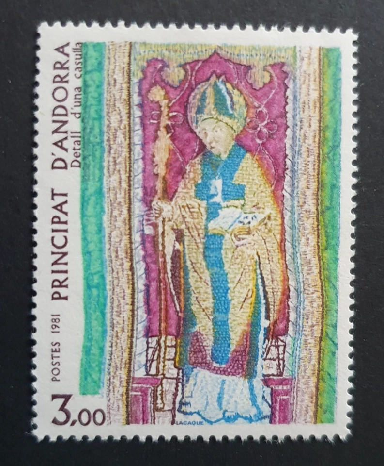 Pintura de arte religioso Andorra Andorra francesa 1981 en muy buen estado MNH Foto 1 de 1