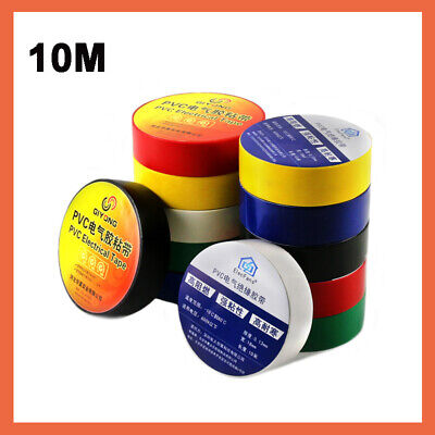 Isolierband PVC Klebeband Elektro Tape 17mm 18mm Verschiedene Farben Länge 10 M • 6.64€