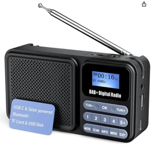DAB Radio Portable, FM/DAB Plus Digital Radio with Bluetooth Battery Powered USB - Picture 1 of 6