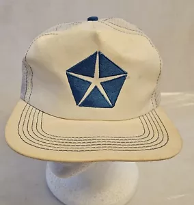 Vintage Chrysler/Dodge Rare Blue Snapback Trucker Hat In U.S.A. - Picture 1 of 7