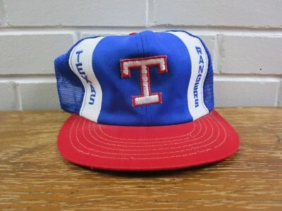 Vintage Texas Rangers MLB Snapback Trucker Hat Baseball Made in USA Mesh - Image 1 of 4