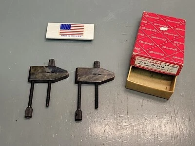 L. S. Starrett Machinist Abrazaderas Paralelas # 161A 2 Abrazaderas con Marca del Propietario Nuevo de Lote Antiguo Foto 1 de 4