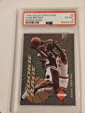 1996 Collector's Edge - Kobe Bryant #6 RC LA Lakers - ROOKIE RAGE 🏀 PSA 6