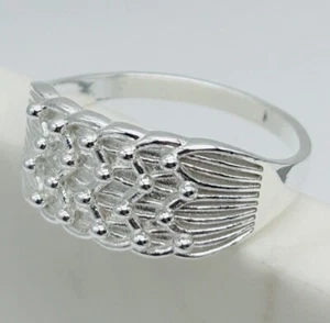 925 Sterling Silver 4 Row Keeper Ring Hallmarked K to Z All Sizes - Picture 1 of 5