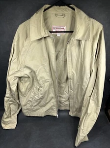 Vintage 50s 60s Mcgregor Drizzler Serval Zip Work Mechanic Gabardine Jacket 44 - Picture 1 of 11