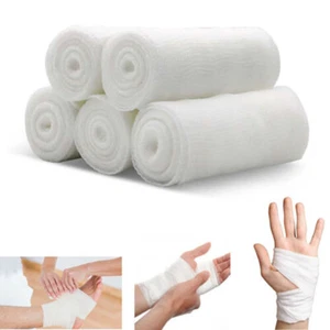 20Rolls Disposable Gauze Bandage Roll First Aid Medical Bandages Wrap Wound Care - Picture 1 of 14
