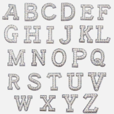 26Pcs/Set Alphabet Resin Pearl Letter A~Z Patches Iron Sew on Clothing 52x45mm - Image 1 of 3