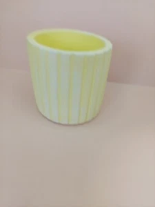 Candlelight Yellow Ceramic Embossed Citronella Candle - 145g - Picture 1 of 4