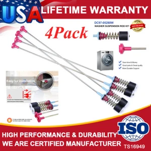 4X WA45N3050AW/A4 WA45T3200AW/A4 DC97-05280W Washer Suspension Rods for Samsung - Picture 1 of 15