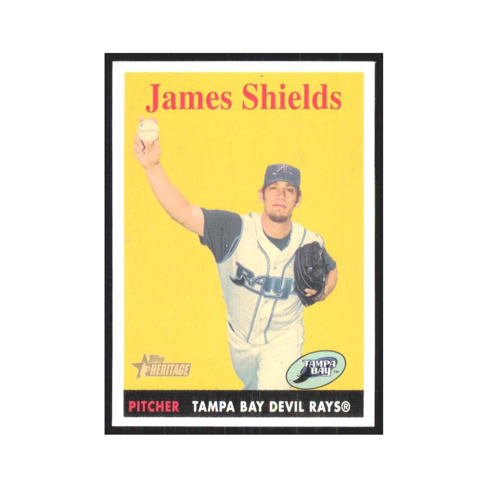 James Shields 2007 Topps Heritage #237 Tampa Bay Devil Rays Baseball Card NM - Image 1 of 3