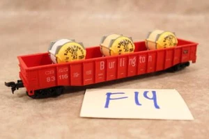 F14B VINTAGE HO SCALE TRAIN GONDOLA CAR CB&Q 83116 BURLINGTON WITH LOAD - Picture 1 of 1