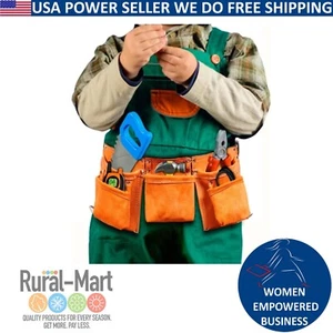 Kids Leather Tool Belt – Adjustable 20"-45" Waist for DIY & Construction Fun - Picture 1 of 3