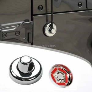 Cubierta de base de antena cromada decoración para Jeep Wrangler JK JL JT 2007-2023 - Imagen 1 de 8