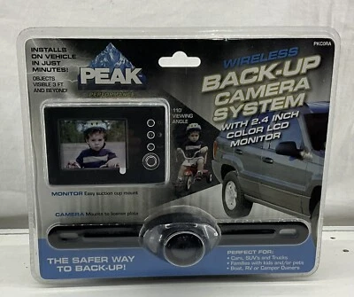 Wireless Vehicle Back Up Camera System 2.4" LCD Color Monitor Peak Performance - Image 1 of 2
